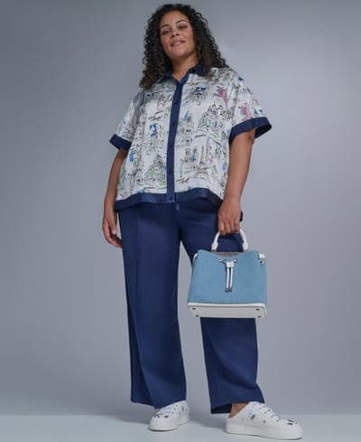 Plus Size Mid-Rise Pull-On Pants 4