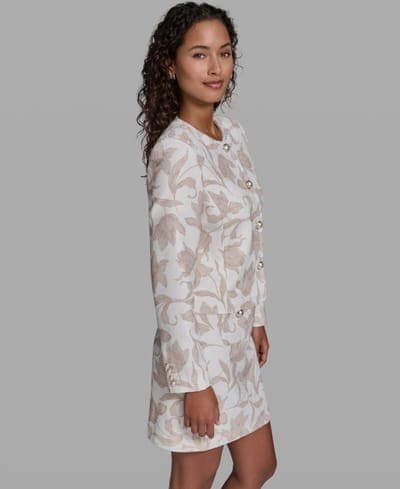 Women's Floral Printed Cropped Woven Jacket 2