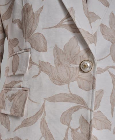 Women's 3 Pocket Floral Printed Notch Lapel Blazer 3