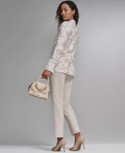 Women's 3 Pocket Floral Printed Notch Lapel Blazer 7