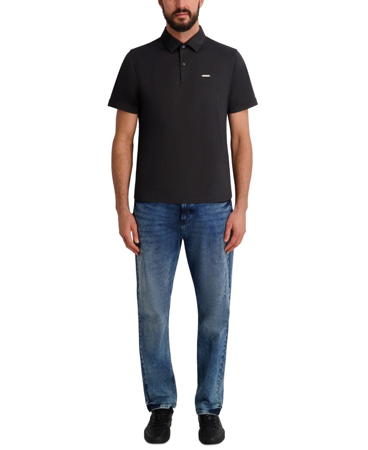 Men's Regular-Fit Short-Sleeve Spread Collar Polo Shirt