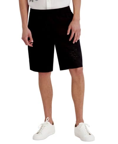 Men's Laser Cut Embroidered Flower Shorts 1