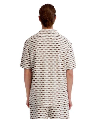 Men's Print Short-Sleeve Johnny Collar Polo Shirt 4