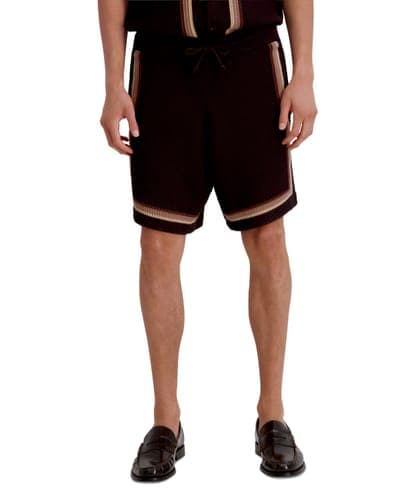 Men's Open Weave Crochet Pull-On Shorts 1