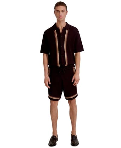 Men's Open Weave Crochet Pull-On Shorts 2