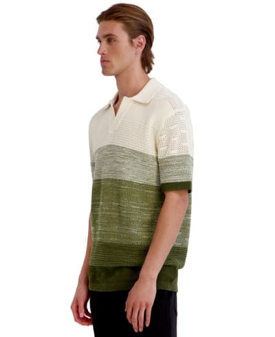 Men's Short-Sleeve Johnny Collar Polo Shirt 2