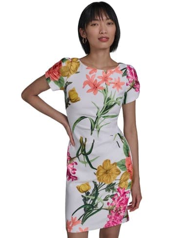Women's Printed Puff-Sleeve Dress 3