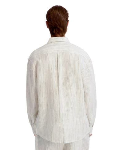 Men's Relaxed-Fit Striped Linen Shirt Jacket 4