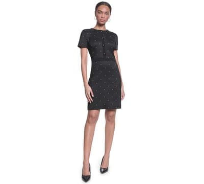 Women's Mini Polka Dot Sheath Short Dress 1