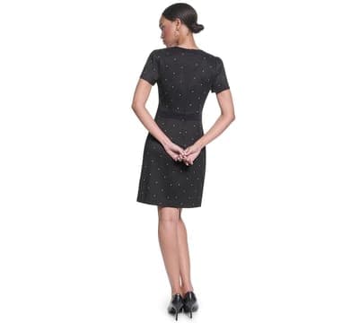 Women's Mini Polka Dot Sheath Short Dress 5