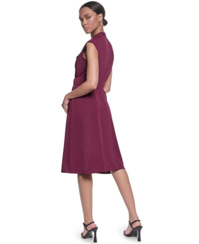 Women's Mock-Neck Shirt Dress 4