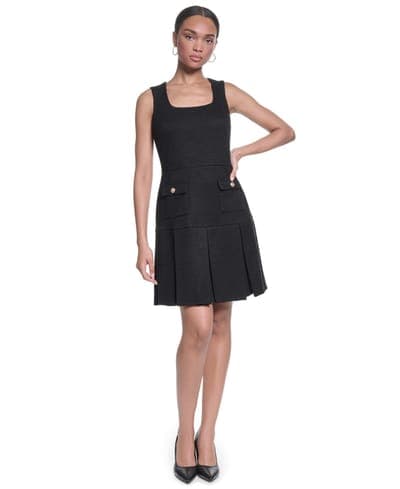 Women's Knit Tweed Shift Dress 1