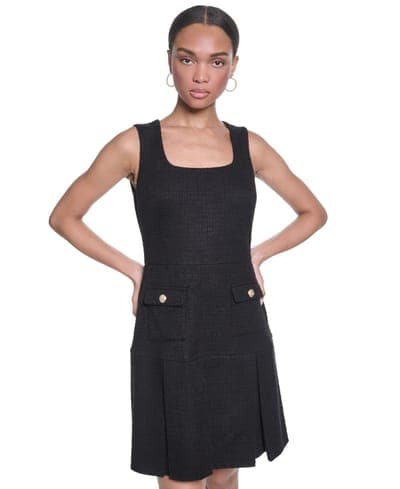 Women's Knit Tweed Shift Dress 2