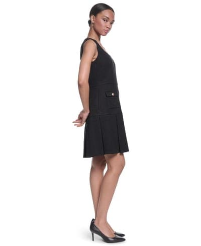Women's Knit Tweed Shift Dress 3