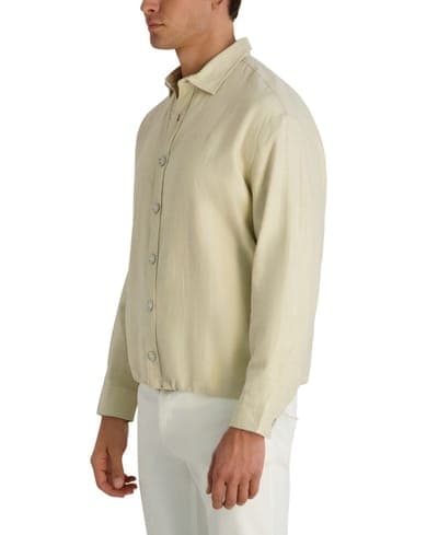Men's Relaxed-Fit Linen-Blend Shirt Jacket 3