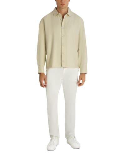 Men's Relaxed-Fit Linen-Blend Shirt Jacket 2