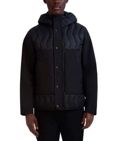 Men's Mixed Media Mid-Weight Puffer Jacket 1