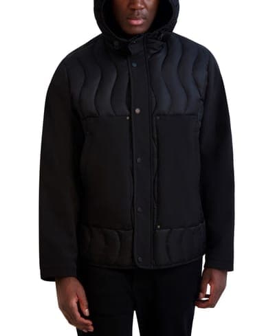 Men's Mixed Media Mid-Weight Puffer Jacket 4