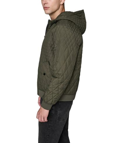 Men's Diamond Quilted Bomber Jacket 3