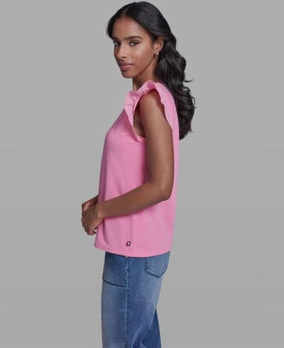 Women's Scallop Trim Boat Neck Top 3