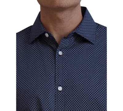 Men's Slim-Fit Geo-Print Dress Shirt 4