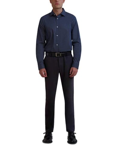 Men's Slim-Fit Geo-Print Dress Shirt 5