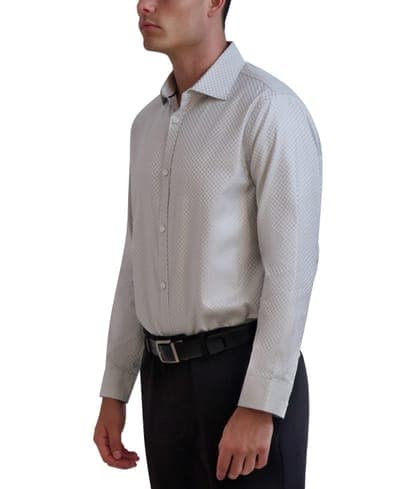 Men's Slim-Fit Textured Dobby Dress Shirt 2