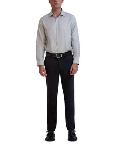 Men's Slim-Fit Textured Dobby Dress Shirt 4