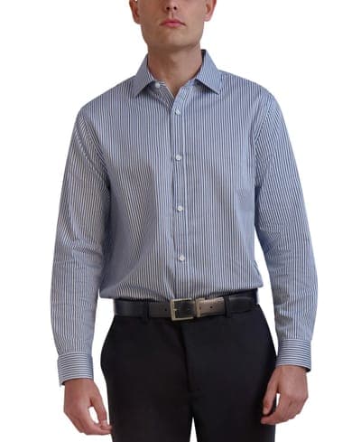 Men's Slim-Fit Stripe Dress Shirt 1