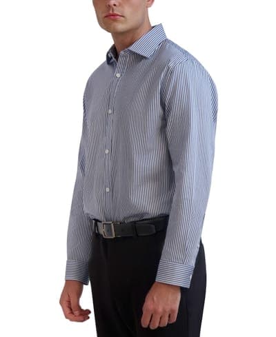 Men's Slim-Fit Stripe Dress Shirt 2