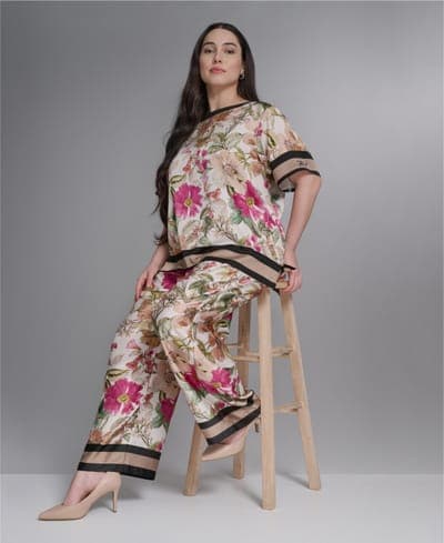 Plus Size High-Rise Floral Printed Pants 5