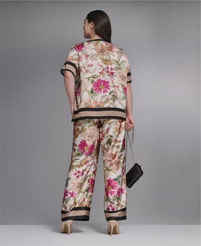 Plus Size High-Rise Floral Printed Pants 8