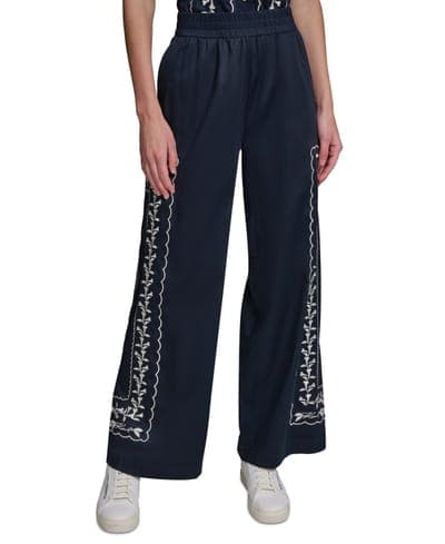 Women's Mid-Rise Embroidery Pants 1
