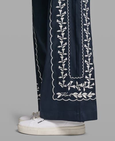 Women's Mid-Rise Embroidery Pants 7