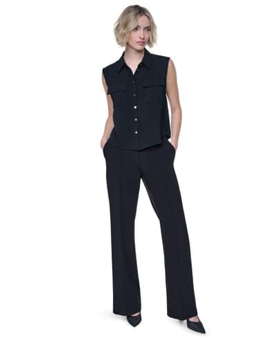 Women's Washer Collared Top 2