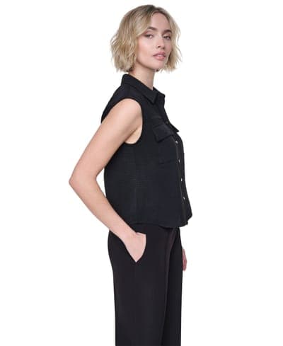 Women's Washer Collared Top 3