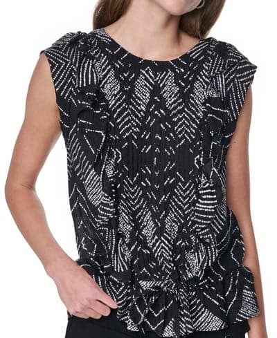 Women's Printed Crewneck Blouse 2