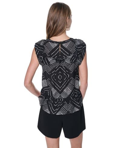 Women's Printed Crewneck Blouse 4