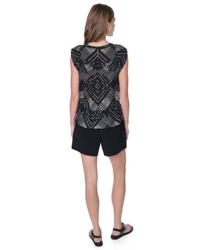 Women's Printed Crewneck Blouse 5