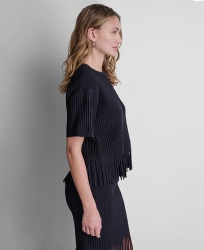 Women's Fringe Crewneck Sweater Top 3
