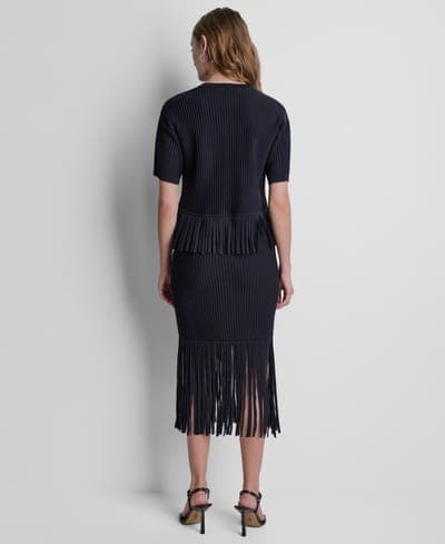 Women's Fringe Crewneck Sweater Top 6