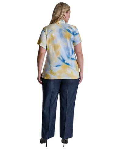 Plus Size V-Neck Short-Sleeve Wrap Top 5