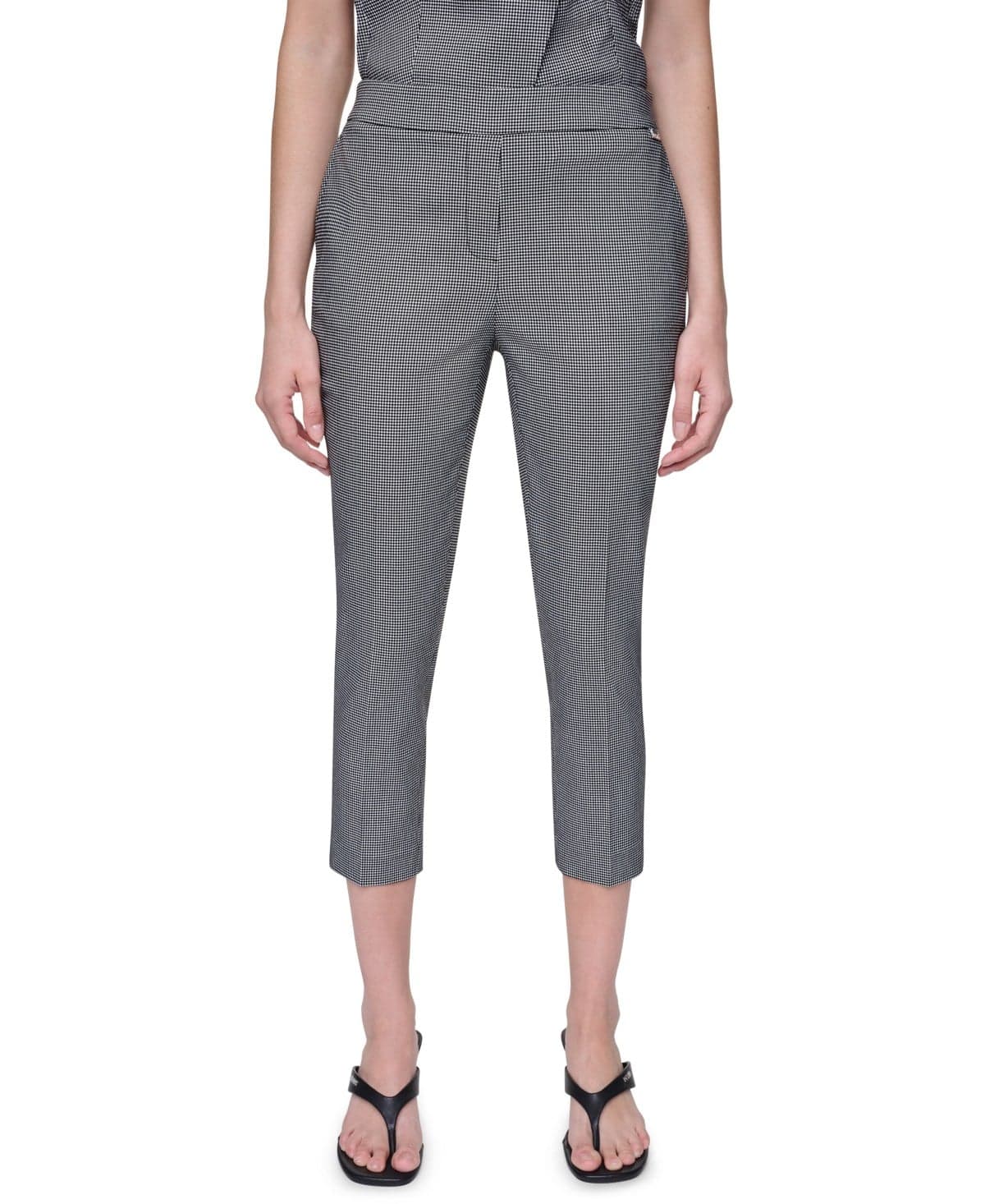 Petite Houndstooth Millenium Ankle Pants