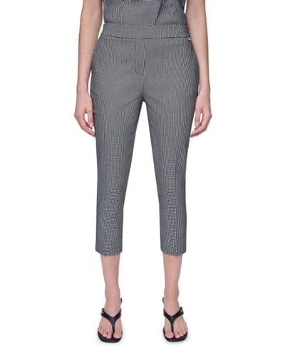 Petite Houndstooth Millenium Ankle Pants 1