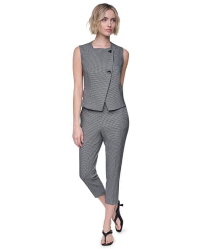 Petite Houndstooth Millenium Ankle Pants 8