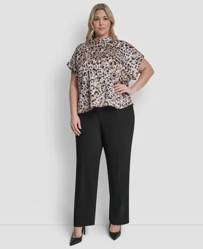 Plus Size Printed Camp Shirt 2