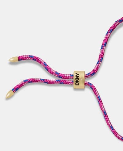 Pavé Heart Charm Cord Slider Bracelet 4