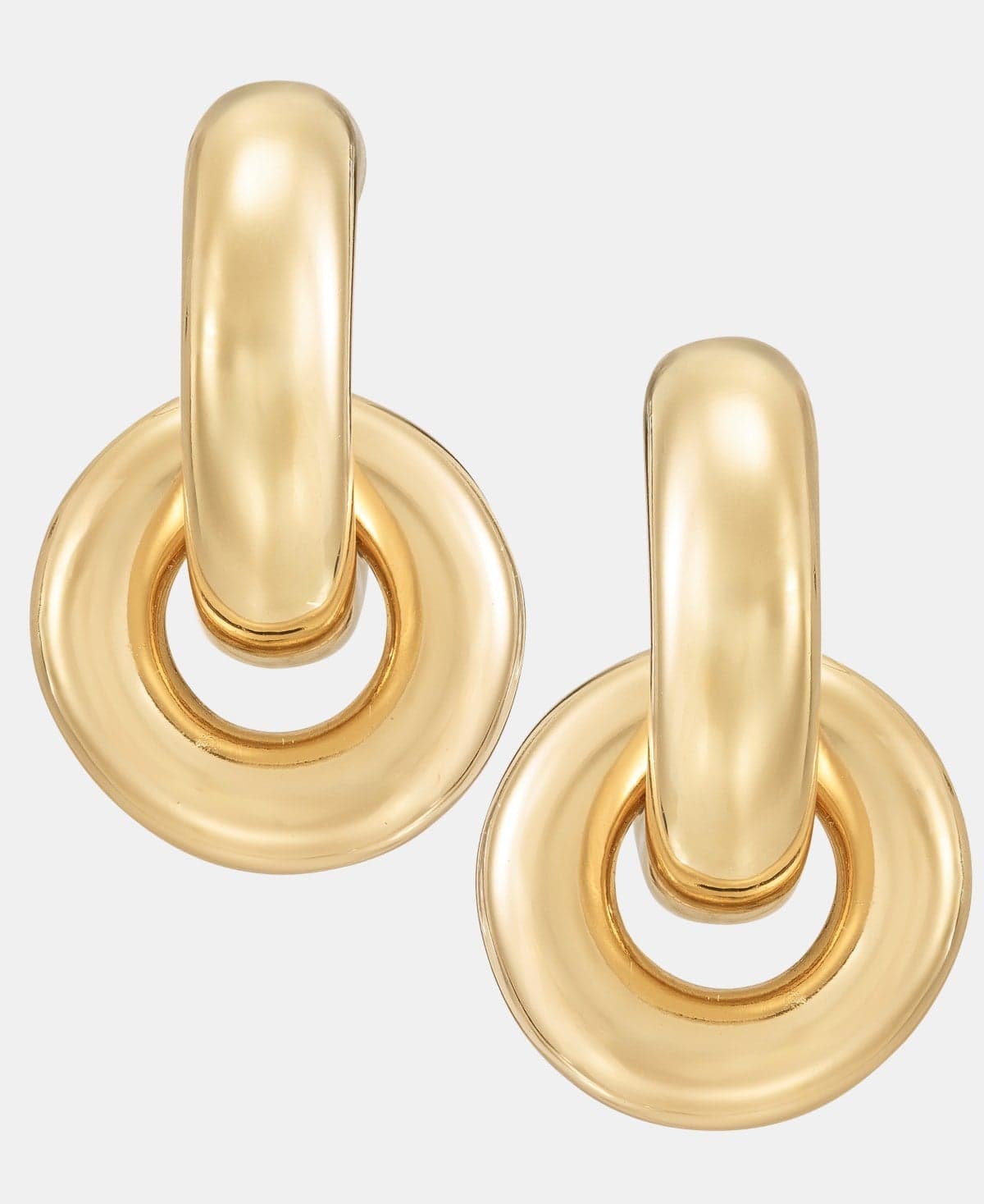 Puffy Door Knocker Drop Earrings