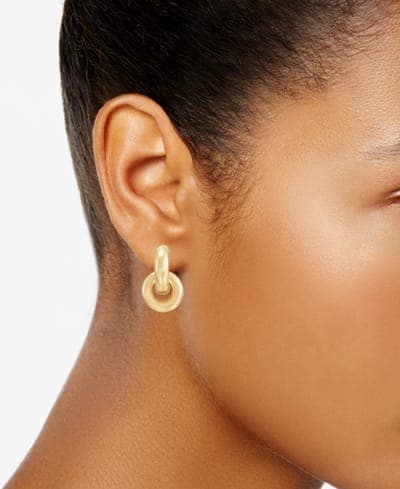 Puffy Door Knocker Drop Earrings 3