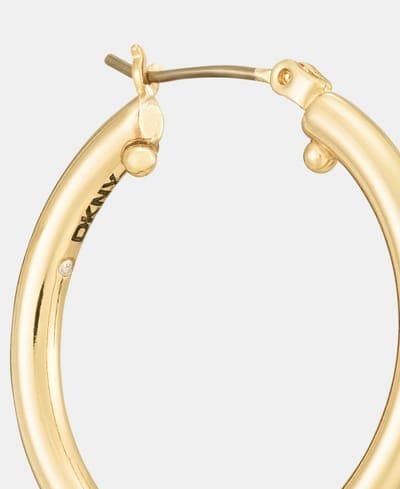 Puffy Rondelle Bead Charm Hoop Earrings 4